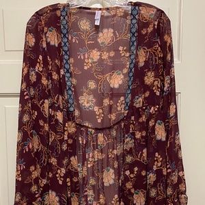 Xhilaration Boho Sheer Jacket